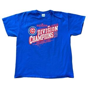 MLB Chicago Cubs Baseball 2016 NL Central Division Champs XL Blue T-shirt